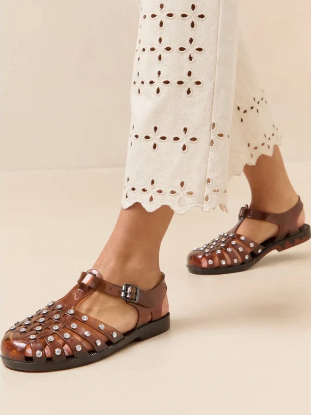 NEW NIB Loeffler Randall Rhys Jellies Size 7